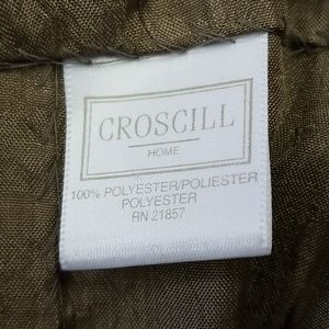 Olive Green Fringed Croscill Valence Drapery Home Decor 18' x 45"